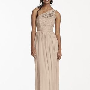 Beige bridesmaid dress